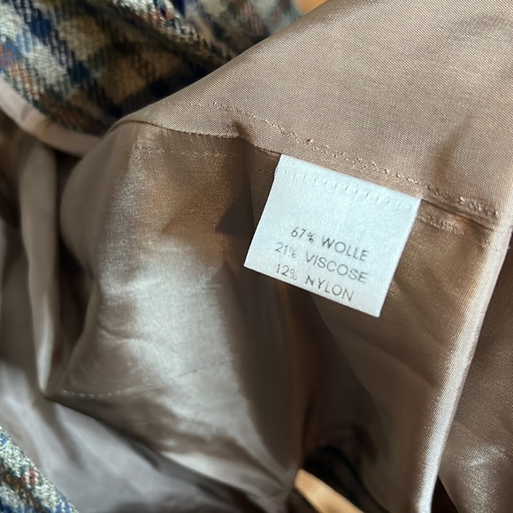 Miss V Clementino German Velvet Wool Plaid vintage Blazer Jacket Academia Paris - Picture 10 of 11